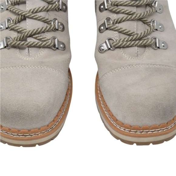 Sam Edelman Suede Bowen Boots, Faux Fur Top - Light Gray, Size 7-1/2 - Picture 13 of 15